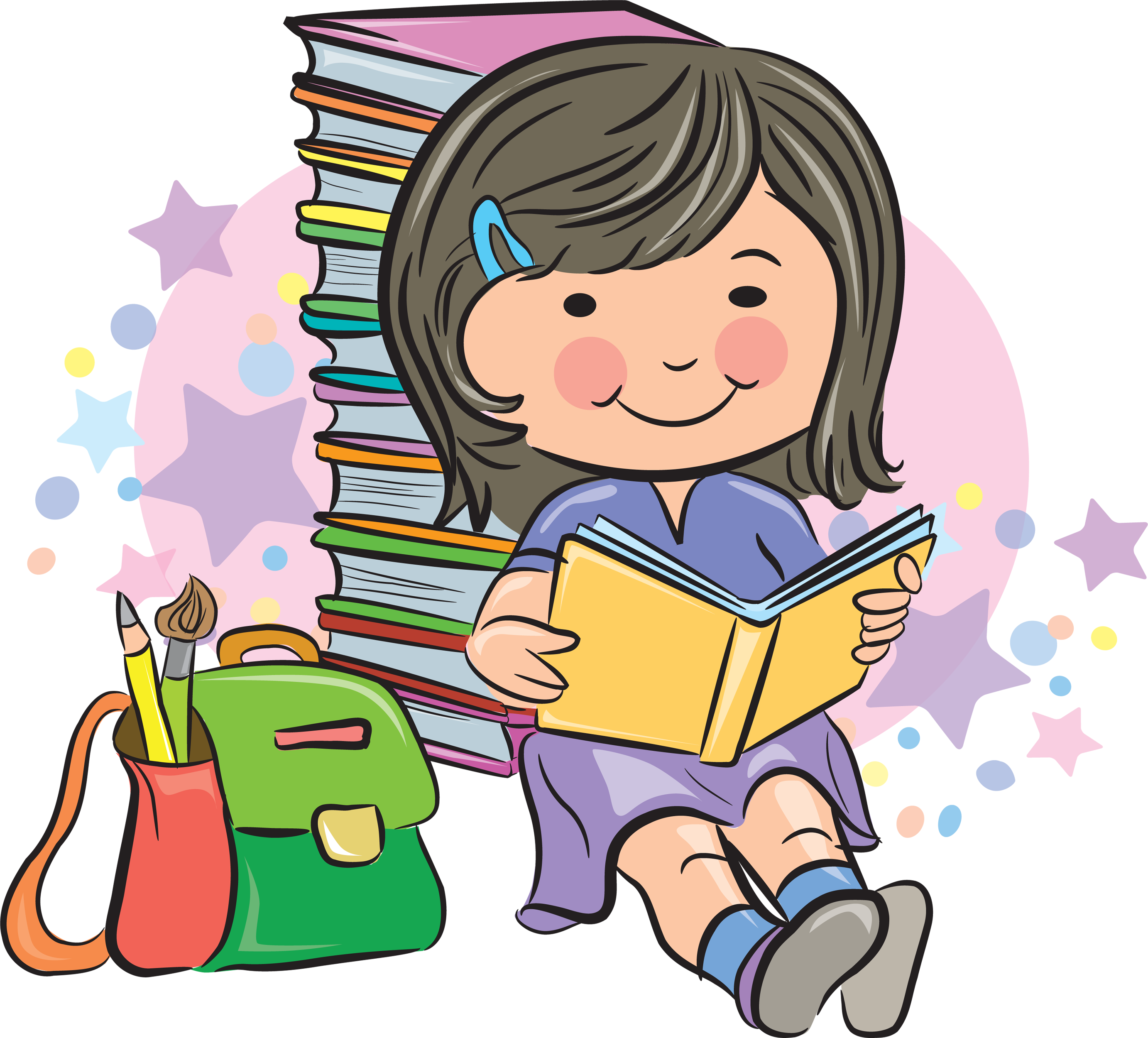 She often reads books. Мультяшные школьники. Мультяшные дети с книгами. Иллюстрации к книгам. Дети с книгой клипарт.